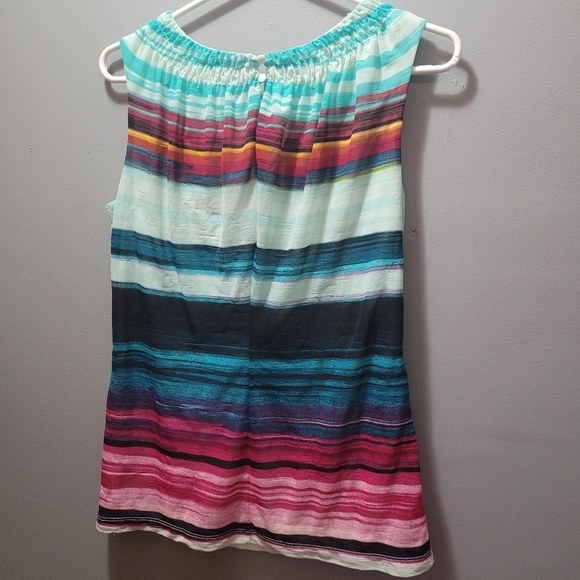 Worthington Multi Colored Sleeveless Top S - Picture 7 of 7